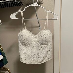 Windsor White Lace Bustier Top